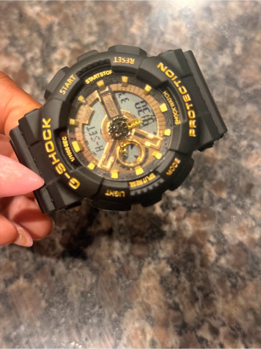 G-Shock Black with Gold Accent Digital-Analog Sports Watch